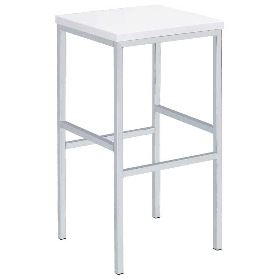 Natividad 5-piece Pub Height Bar Table Set White High Gloss - Home & Sleep Outlet