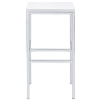 Natividad 5-piece Pub Height Bar Table Set White High Gloss - Home & Sleep Outlet