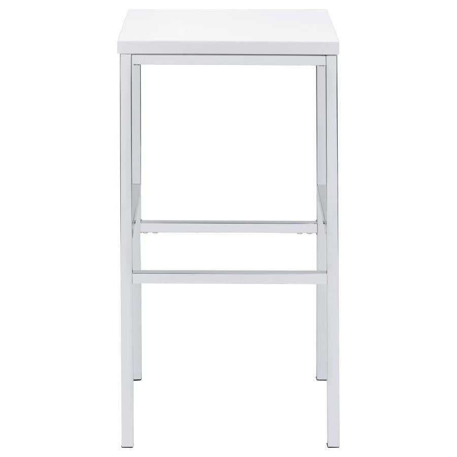 Natividad 5-piece Pub Height Bar Table Set White High Gloss - Home & Sleep Outlet