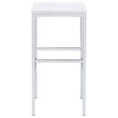 Natividad 5-piece Pub Height Bar Table Set White High Gloss - Home & Sleep Outlet