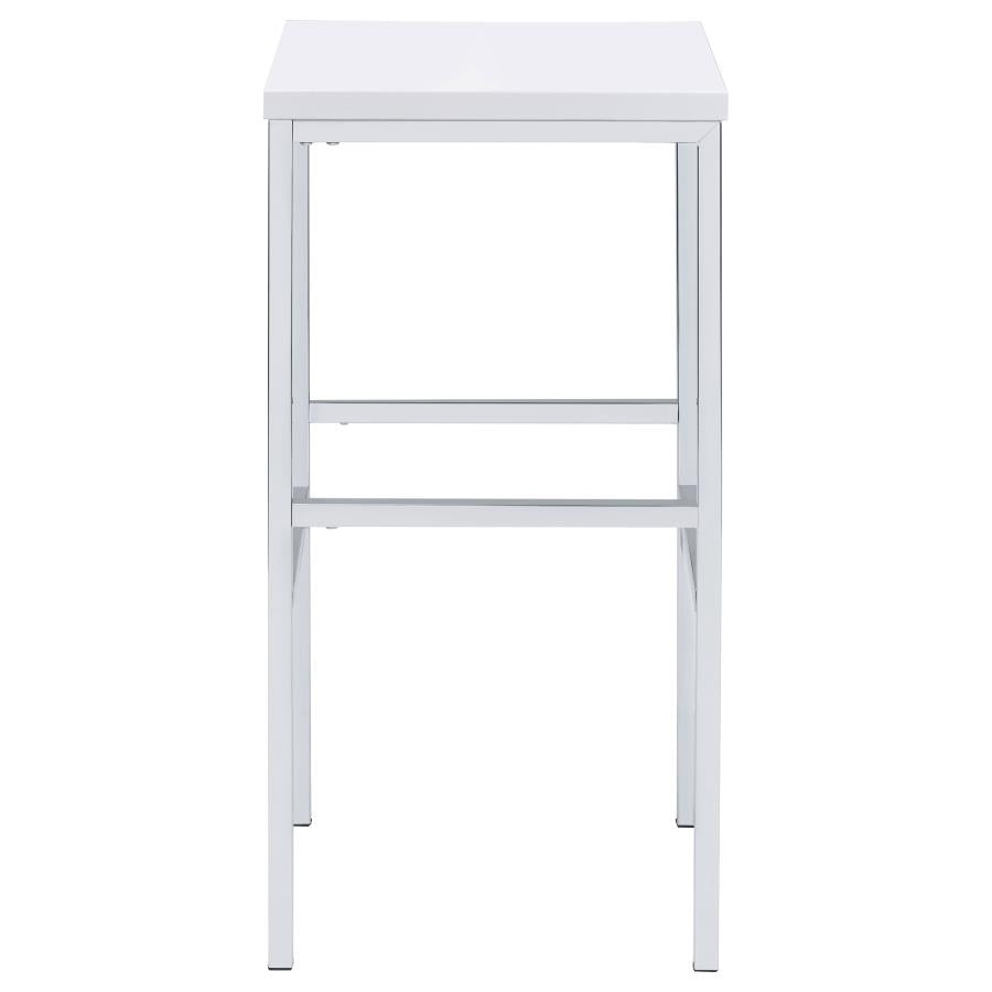 Natividad 5-piece Pub Height Bar Table Set White High Gloss - Home & Sleep Outlet