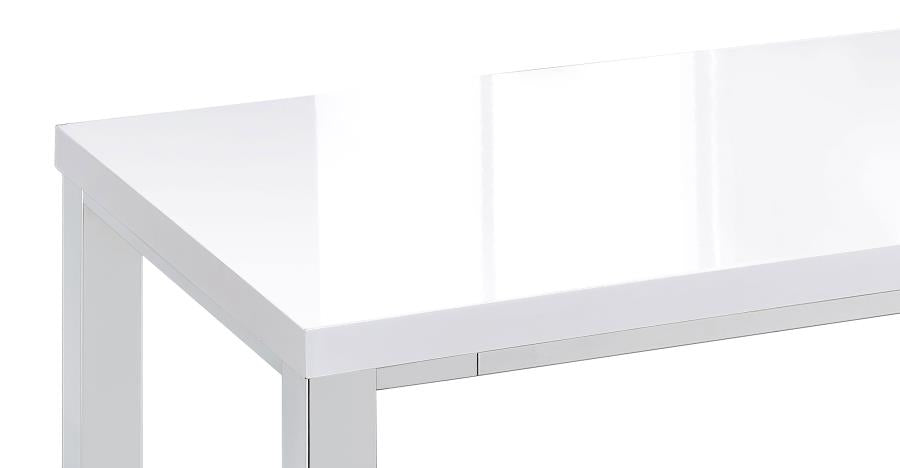 Natividad 5-piece Pub Height Bar Table Set White High Gloss - Home & Sleep Outlet