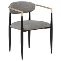 Bradbury Fabric Upholstered Dining Arm Chair Grey (Set of 2) - Home & Sleep Outlet