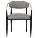 Bradbury Fabric Upholstered Dining Arm Chair Grey (Set of 2) - Home & Sleep Outlet