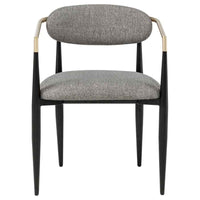 Bradbury Fabric Upholstered Dining Arm Chair Grey (Set of 2) - Home & Sleep Outlet