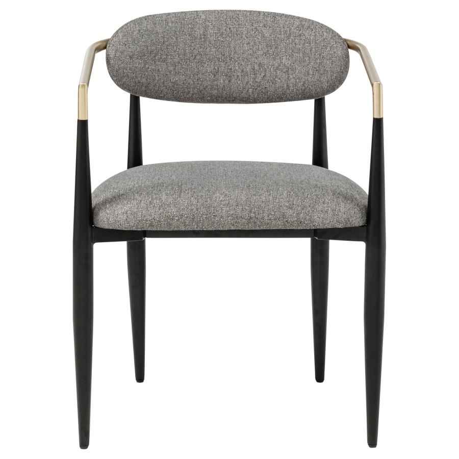 Bradbury Fabric Upholstered Dining Arm Chair Grey (Set of 2) - Home & Sleep Outlet