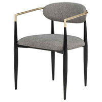 Bradbury Fabric Upholstered Dining Arm Chair Grey (Set of 2) - Home & Sleep Outlet