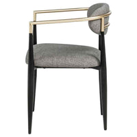 Bradbury Fabric Upholstered Dining Arm Chair Grey (Set of 2) - Home & Sleep Outlet