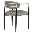 Bradbury Fabric Upholstered Dining Arm Chair Grey (Set of 2) - Home & Sleep Outlet