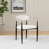 Bradbury Fabric Upholstered Dining Arm Chair Beige (Set of 2) - Home & Sleep Outlet
