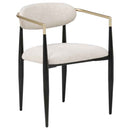 Bradbury Fabric Upholstered Dining Arm Chair Beige (Set of 2) - Home & Sleep Outlet