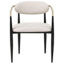 Bradbury Fabric Upholstered Dining Arm Chair Beige (Set of 2) - Home & Sleep Outlet