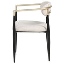 Bradbury Fabric Upholstered Dining Arm Chair Beige (Set of 2) - Home & Sleep Outlet