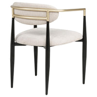 Bradbury Fabric Upholstered Dining Arm Chair Beige (Set of 2) - Home & Sleep Outlet