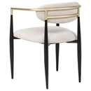 Bradbury Fabric Upholstered Dining Arm Chair Beige (Set of 2) - Home & Sleep Outlet
