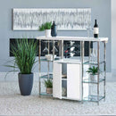 Gallimore 2-door Bar Cabinet Wine Storage White High Gloss - Home & Sleep Outlet