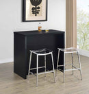 Topanga Engineered Wood Freestanding Home Bar Black - Home & Sleep Outlet