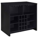 Topanga Engineered Wood Freestanding Home Bar Black - Home & Sleep Outlet