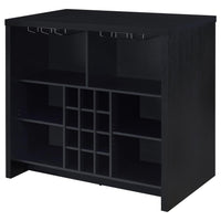 Topanga Engineered Wood Freestanding Home Bar Black - Home & Sleep Outlet