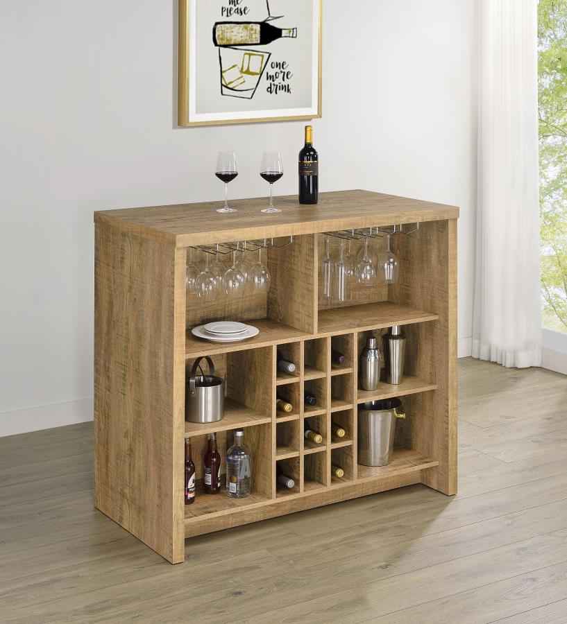 Topanga Engineered Wood Freestanding Home Bar Mango - Home & Sleep Outlet
