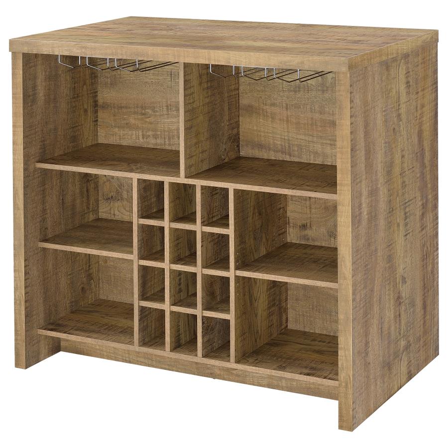 Topanga Engineered Wood Freestanding Home Bar Mango - Home & Sleep Outlet