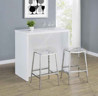 Topanga Engineered Wood Freestanding Home Bar White - Home & Sleep Outlet