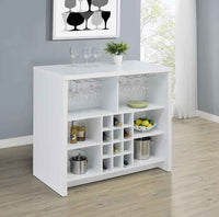 Topanga Engineered Wood Freestanding Home Bar White - Home & Sleep Outlet