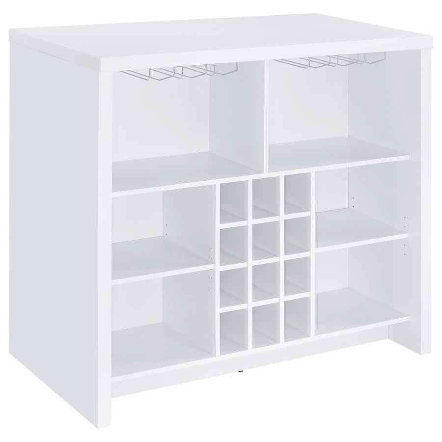 Topanga Engineered Wood Freestanding Home Bar White - Home & Sleep Outlet