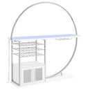 Risley 2-door Circular LED Wine Cabinet White High Gloss - Home & Sleep Outlet