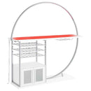 Risley 2-door Circular LED Wine Cabinet White High Gloss - Home & Sleep Outlet