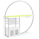 Risley 2-door Circular LED Wine Cabinet White High Gloss - Home & Sleep Outlet