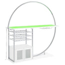 Risley 2-door Circular LED Wine Cabinet White High Gloss - Home & Sleep Outlet