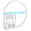 Risley 2-door Circular LED Wine Cabinet White High Gloss - Home & Sleep Outlet