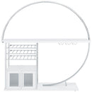Risley 2-door Circular LED Wine Cabinet White High Gloss - Home & Sleep Outlet
