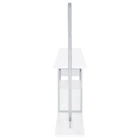 Risley 2-door Circular LED Wine Cabinet White High Gloss - Home & Sleep Outlet