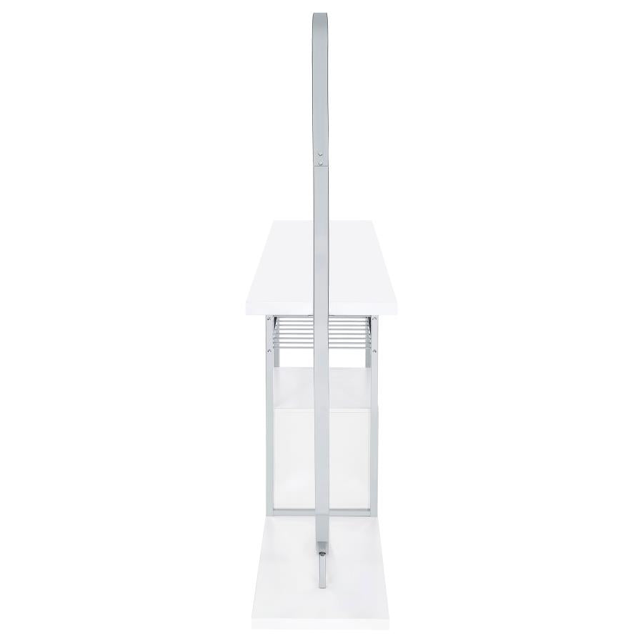 Risley 2-door Circular LED Wine Cabinet White High Gloss - Home & Sleep Outlet