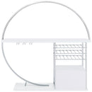 Risley 2-door Circular LED Wine Cabinet White High Gloss - Home & Sleep Outlet