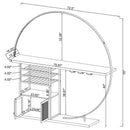 Risley 2-door Circular LED Wine Cabinet White High Gloss - Home & Sleep Outlet