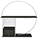 Risley 2-door Circular LED Wine Cabinet Dark Charcoal - Home & Sleep Outlet