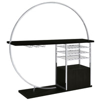 Risley 2-door Circular LED Wine Cabinet Dark Charcoal - Home & Sleep Outlet