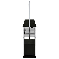 Risley 2-door Circular LED Wine Cabinet Dark Charcoal - Home & Sleep Outlet