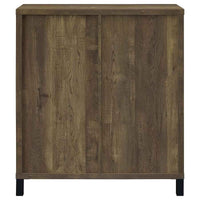 Arlington Sliding Door Home Bar Wine Cabinet Rustic Oak - Home & Sleep Outlet