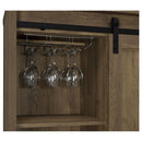 Arlington Sliding Door Home Bar Wine Cabinet Rustic Oak - Home & Sleep Outlet