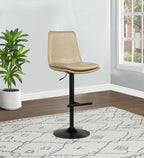 Home & Sleep Outlet - Eldridge Faux Leather Upholstered Adjustable Bar Stool Tan