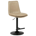 Home & Sleep Outlet - Eldridge Faux Leather Upholstered Adjustable Bar Stool Tan