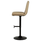 Home & Sleep Outlet - Eldridge Faux Leather Upholstered Adjustable Bar Stool Tan