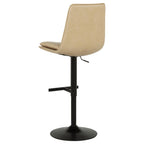 Home & Sleep Outlet - Eldridge Faux Leather Upholstered Adjustable Bar Stool Tan