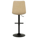 Eldridge Faux Leather Upholstered Adjustable Bar Stool Coffee Tan - Home & Sleep Outlet