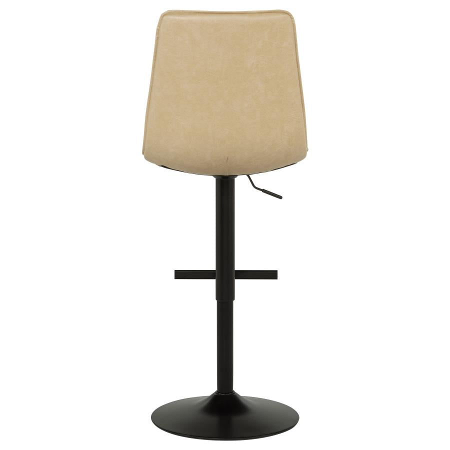 Home & Sleep Outlet - Eldridge Faux Leather Upholstered Adjustable Bar Stool Tan