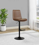 Eldridge Faux Leather Upholstered Adjustable Bar Stool Coffee - Home & Sleep Outlet
